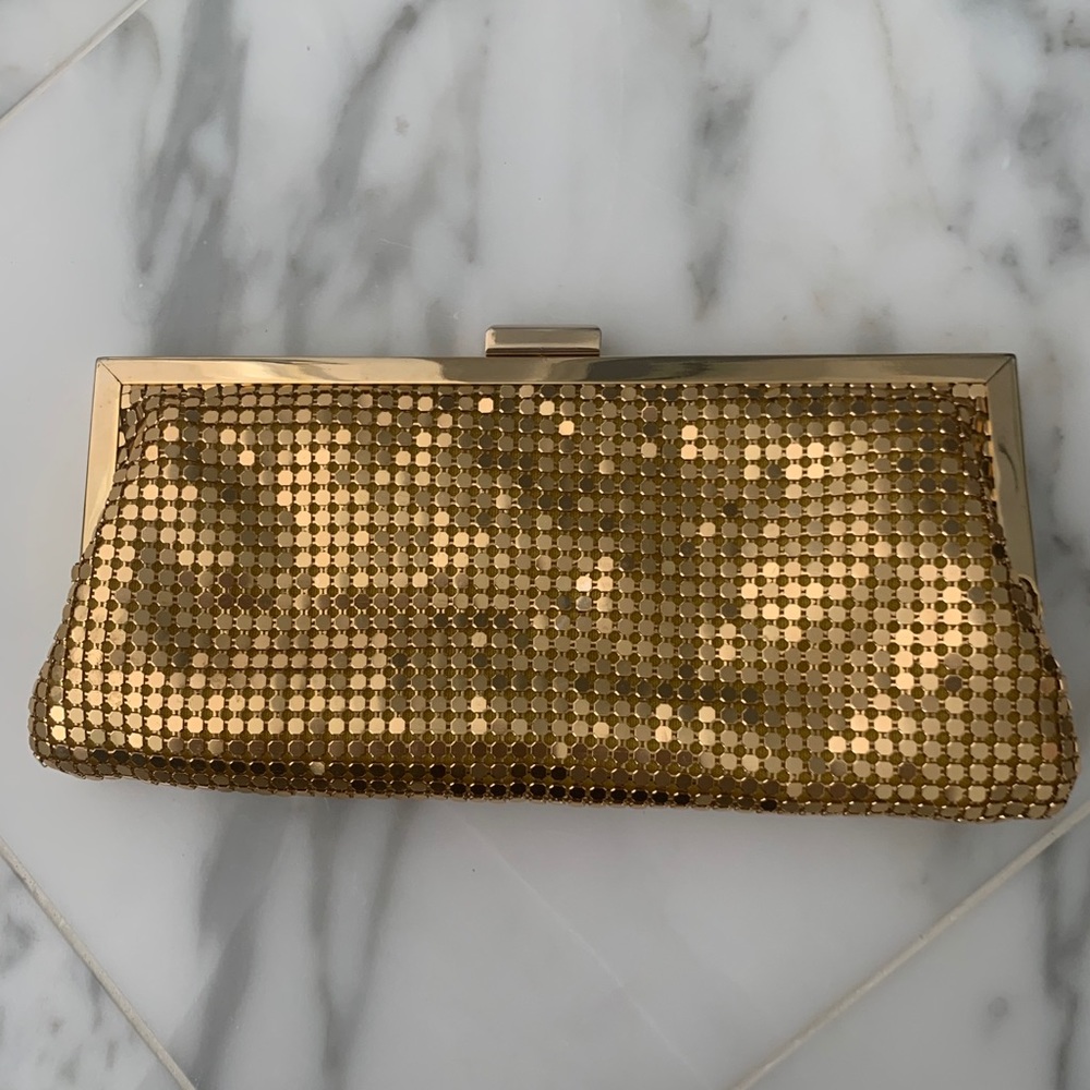 La Regale gold clutch/shoulder bag